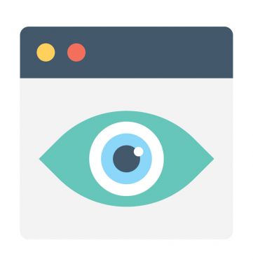 Web görünürlüğü düz vektör simgesi