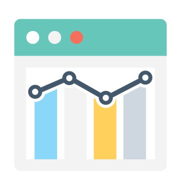 Online grafik düz vektör simgesi