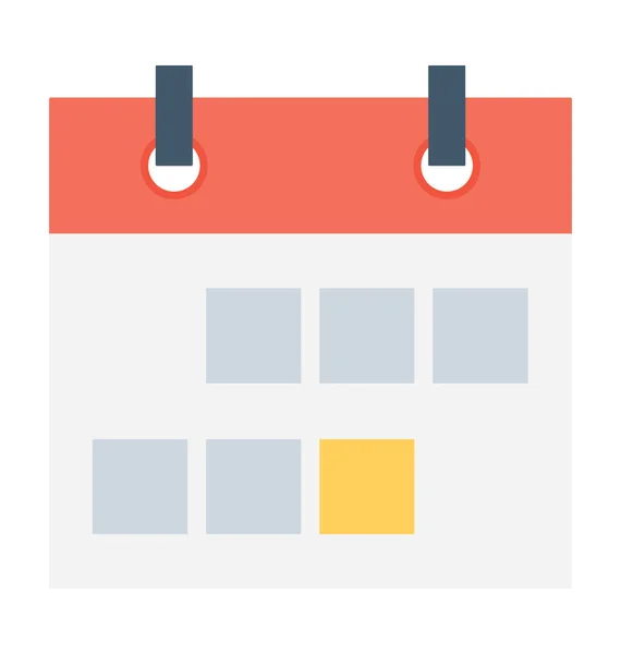 Kalender Vlakke vectoricoon — Stockvector