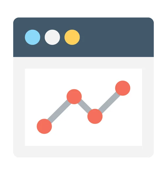 Gráfico de crecimiento Icono de vector plano — Archivo Imágenes Vectoriales