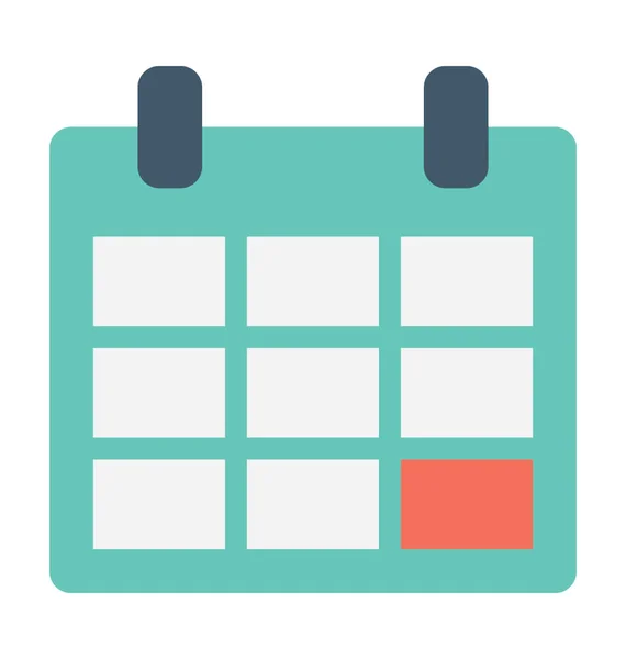 Calendário Flat Vector Icon —  Vetores de Stock