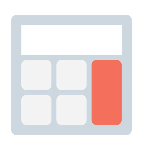 Calculadora icono de vector plano — Vector de stock