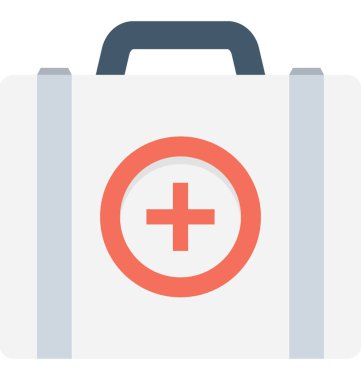 İlk yardım düz vektör simgesi