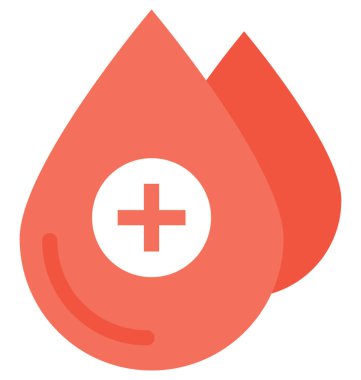 Kan Bankası düz vektör simgesi