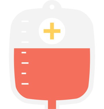 IV damla düz vektör simgesi