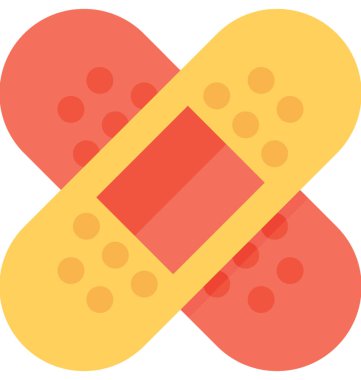 Bandaj düz vektör simgesi