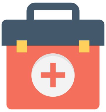 İlk yardım düz vektör simgesi