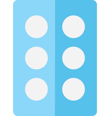 Hapları şerit düz vektör simgesi