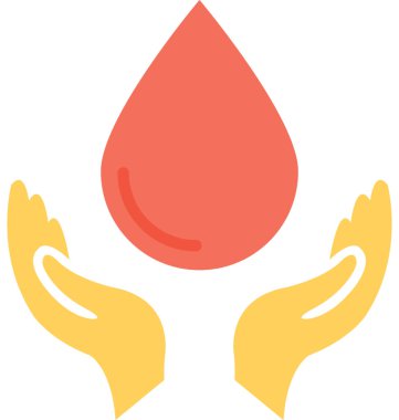 Kan bağışı düz vektör simgesi