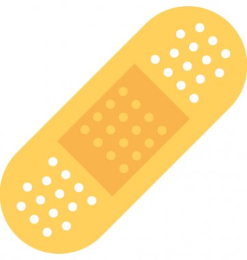 Bandaj düz vektör simgesi