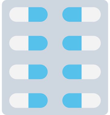 Hapları şerit düz vektör simgesi
