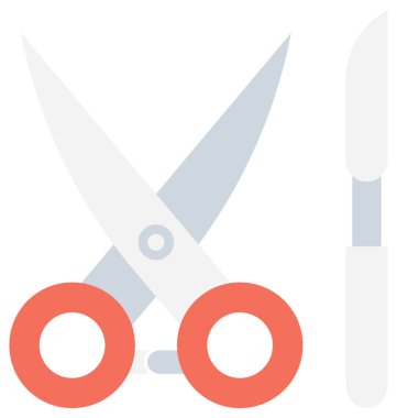 Cerrahi düz vektör simgesi