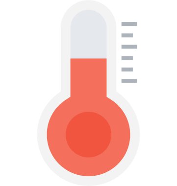 Termometre Düz Vektör Simgesi