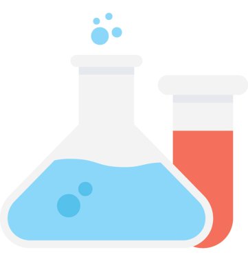 Deney düz vektör simgesi