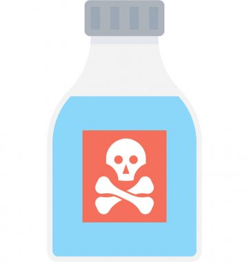 Toksik düz vektör simgesi