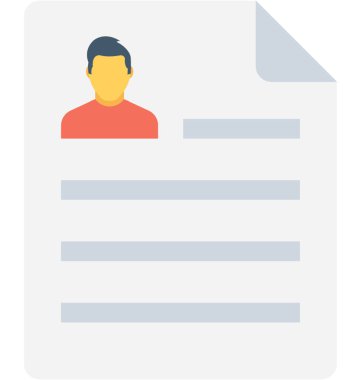 Hasta rapor düz vektör simgesi