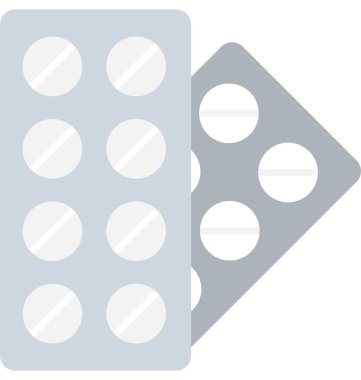 Hapları şerit düz vektör simgesi