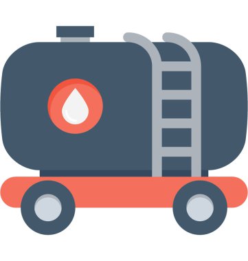 Tanker düz vektör simgesi