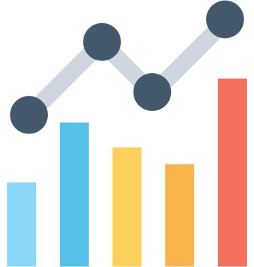 Büyüme düz vektör simgesi