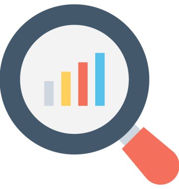 düz vektör simgesi analiz et