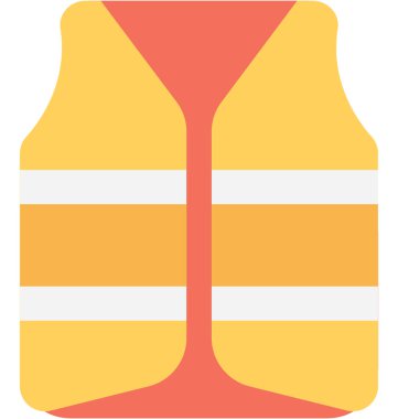 Hayat yelek düz vektör simgesi