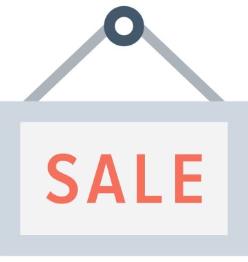 satış düz vektör simgesi