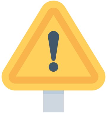 uyarı düz vektör simgesi