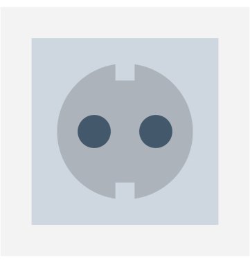 soket düz vektör simgesi