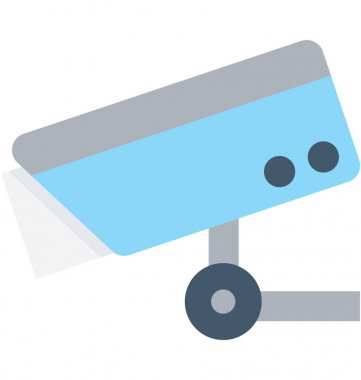 cctv düz vektör simgesi