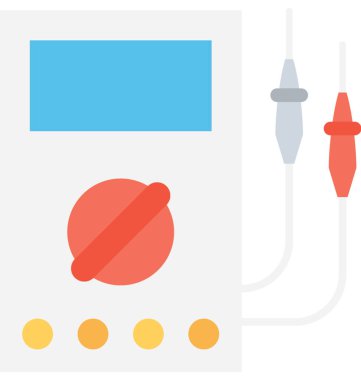 Voltmetre düz vektör simgesi
