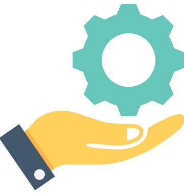 Hizmetleri düz vektör simgesi