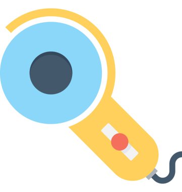 Daire testere düz vektör simgesi