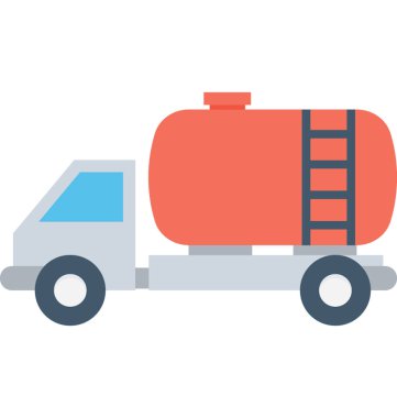 Tanker düz vektör simgesi