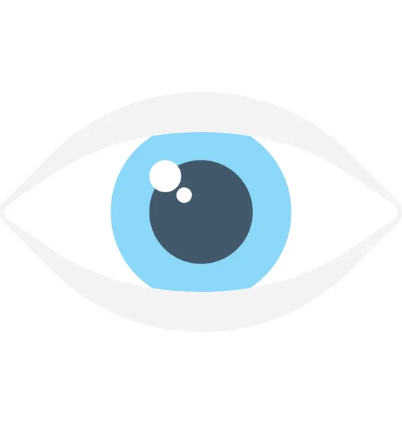 Eye Flat Vector Icon — Stock Vector