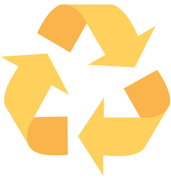 Recycling Flacher Vektorsymbole — Stockvektor