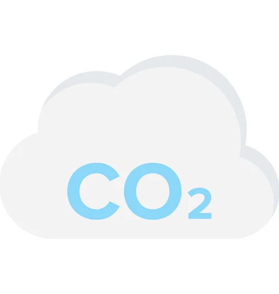 Carbon Dioxide Flat Vector Icon — Stock Vector
