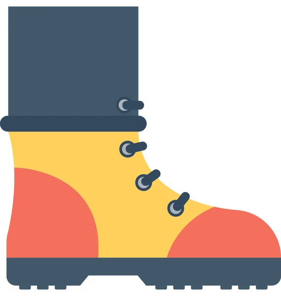 Mining Boots Flat Vector Icon — Stock Vector