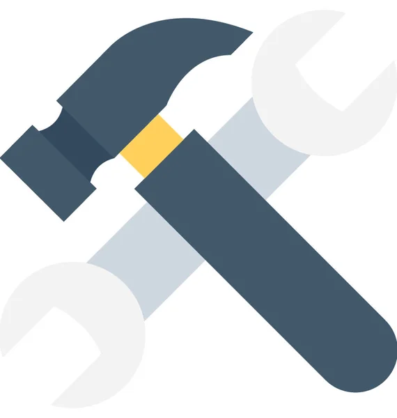 Reparatie Tool Platte Vector Icon — Stockvector