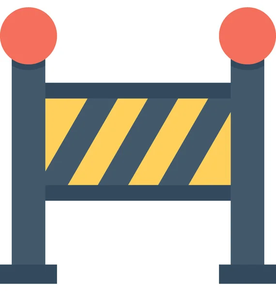 Barrière Platte Vector Icon — Stockvector