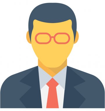 İşadamı Düz Vektör Simgesi