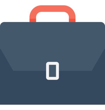 evrak çantası düz vektör simgesi