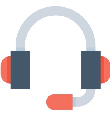 Müşteri servisi düz vektör simgesi