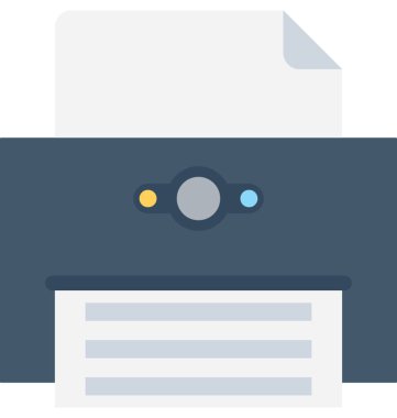 Yazıcı Düz Vektör Simgesi