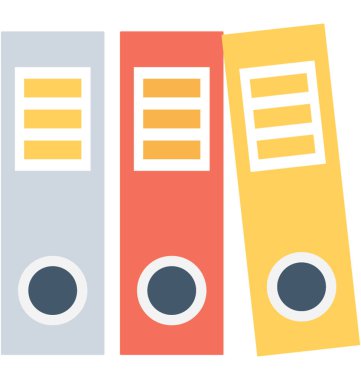 Dosya klasör düz vektör simgesi