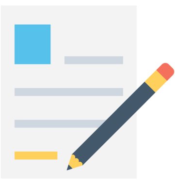 Notlar düz vektör simgesi