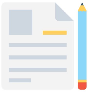 Notlar düz vektör simgesi