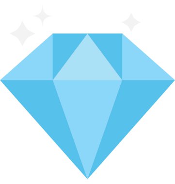 Elmas Düz Vektör Simgesi