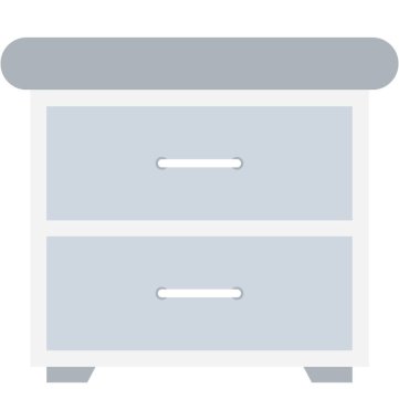Çekmeceler düz vektör simgesi
