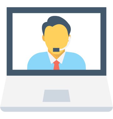 Canlı sohbet düz vektör simgesi