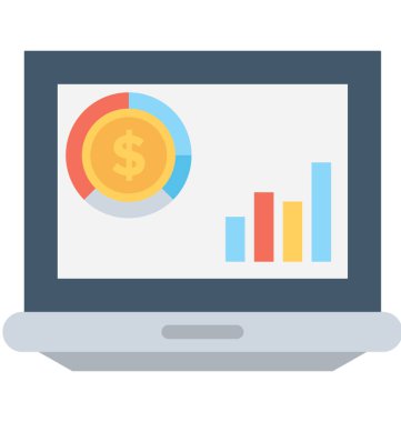 analitik düz vektör simgesi